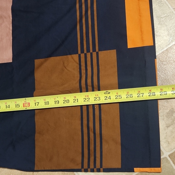 HUGO BOSS XL.Color Block Men's Shirt - Navy, Orange, and Brown - Picture 10 of 13